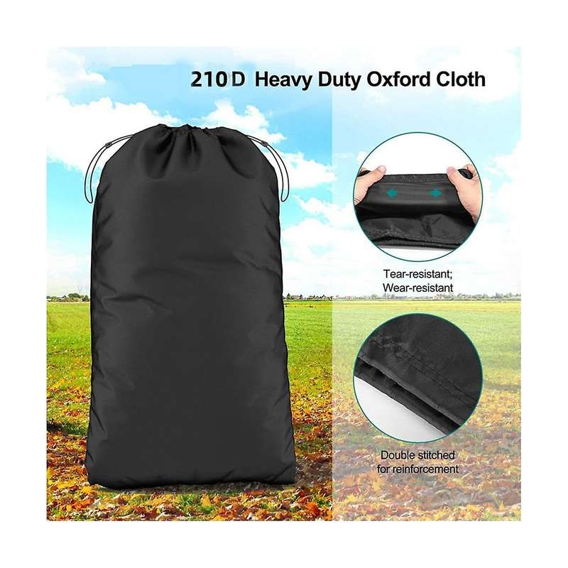 2Pcs Lawn Tractor Leaf Storage Bag Garden Mower Storage Bag 210D Oxford Cloth