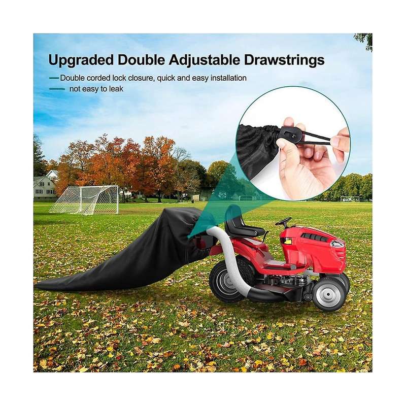2Pcs Lawn Tractor Leaf Storage Bag Garden Mower Storage Bag 210D Oxford Cloth