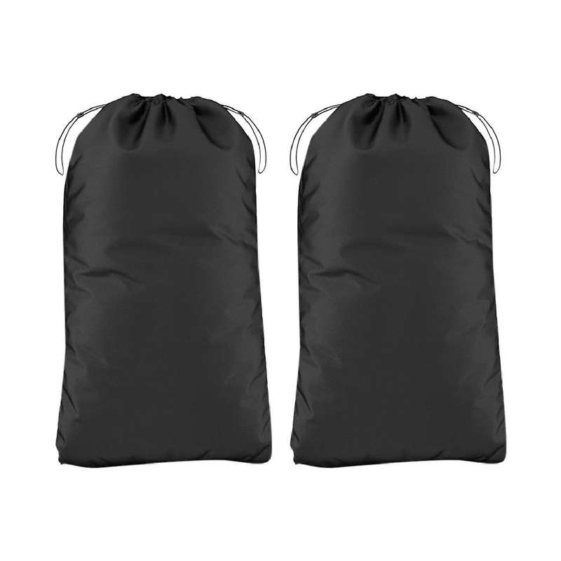 2Pcs Lawn Tractor Leaf Storage Bag Garden Mower Storage Bag 210D Oxford Cloth