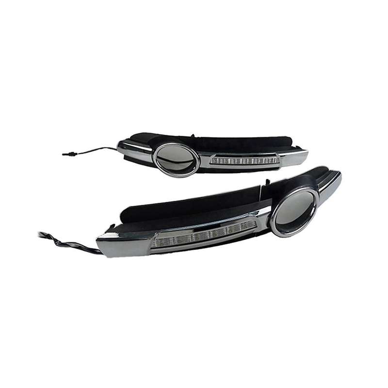 2pcs Led Drl Daytime Running Fog Light Lamp for A6 2005-2008