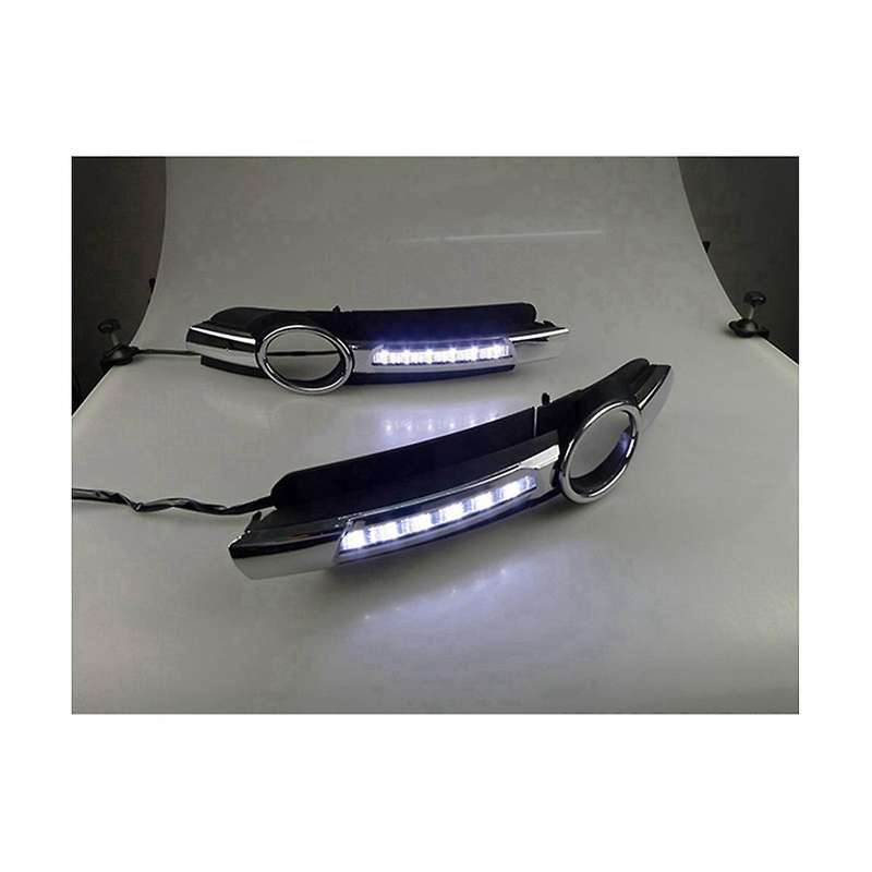 2pcs Led Drl Daytime Running Fog Light Lamp for A6 2005-2008