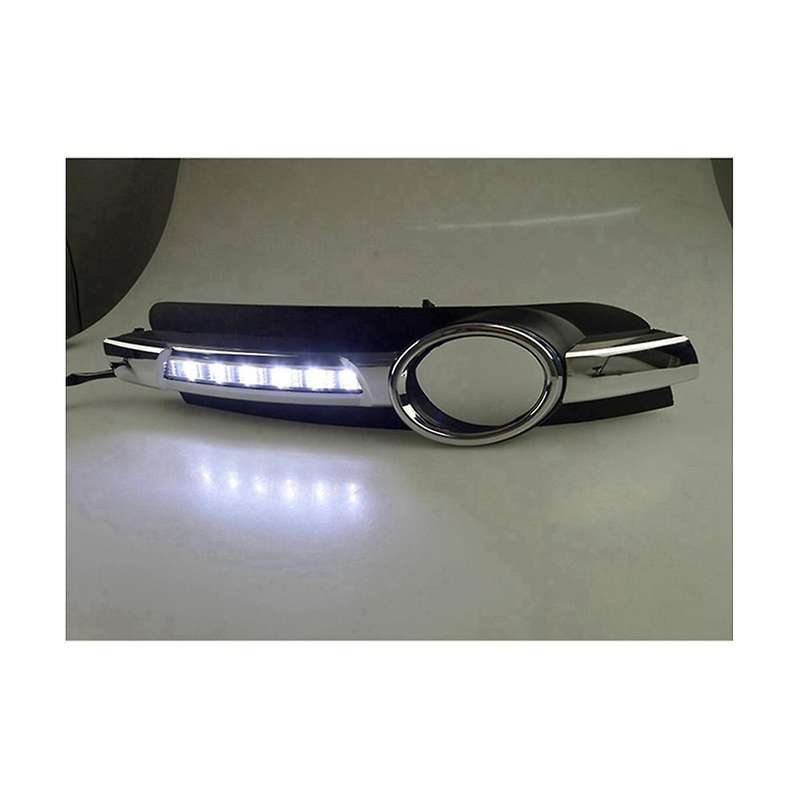 2pcs Led Drl Daytime Running Fog Light Lamp for A6 2005-2008