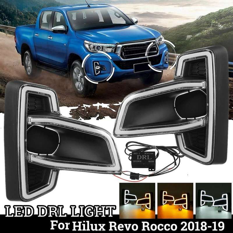 2Pcs LED DRL for Rocco 2018 2019 2020 Daytime Running Lights Fog Light Cover Turn Signal Driving Lam