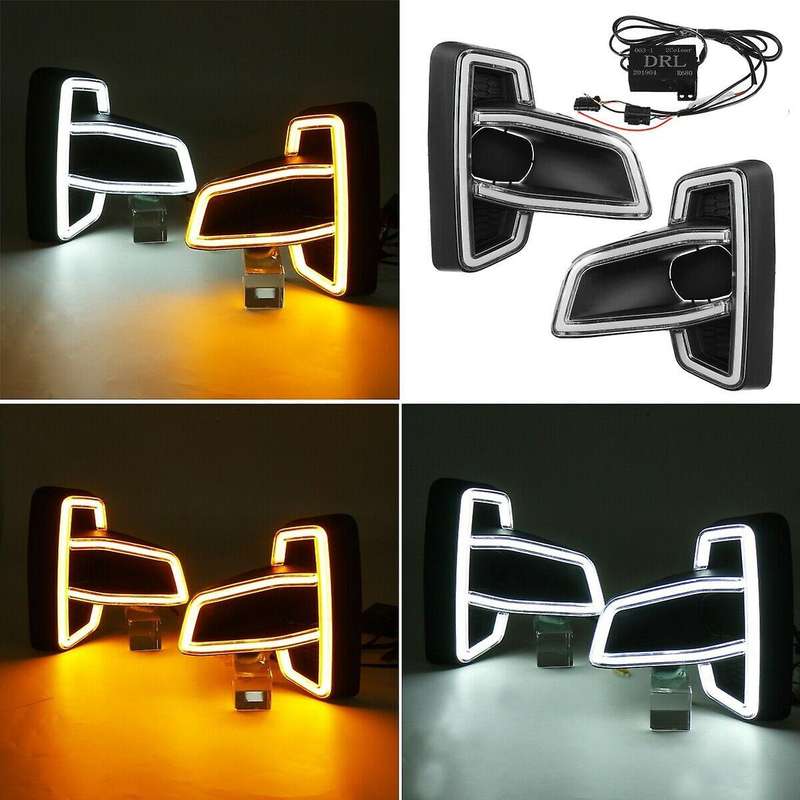 2Pcs LED DRL for Rocco 2018 2019 2020 Daytime Running Lights Fog Light Cover Turn Signal Driving Lam