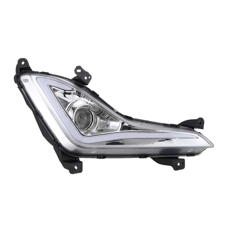 2Pcs LED DRL Fog Lamps Cover Daytime Running Light Daylight with Turn Signal Yellow for 2014 2015