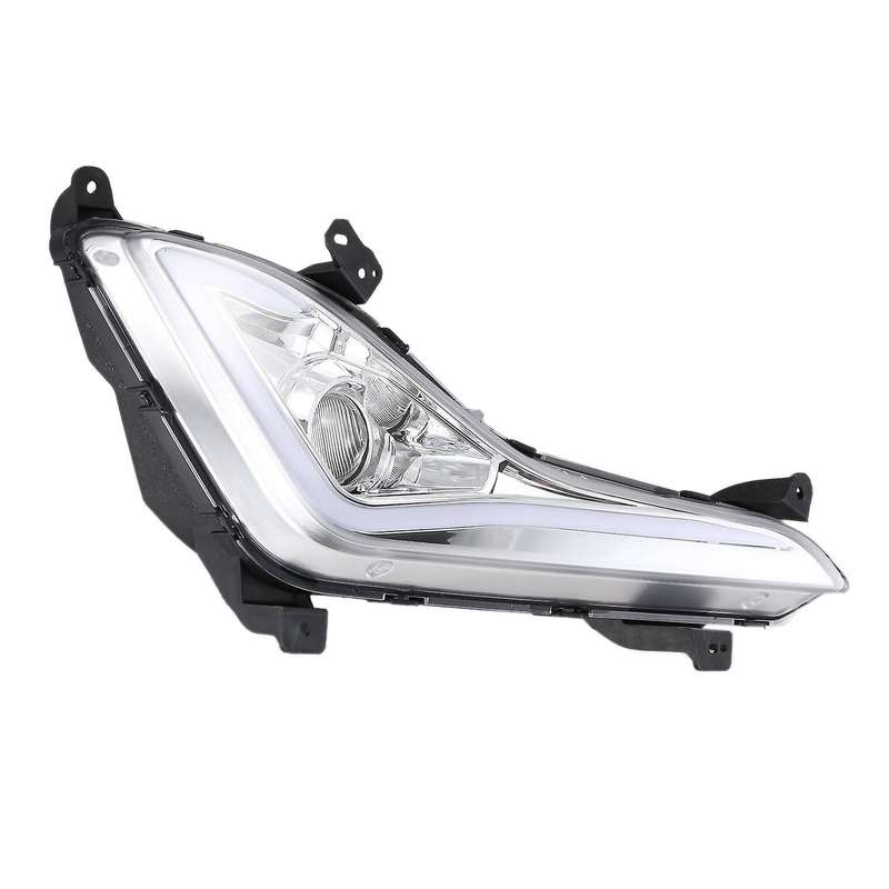 2Pcs LED DRL Fog Lamps Cover Daytime Running Light Daylight with Turn Signal Yellow for 2014 2015
