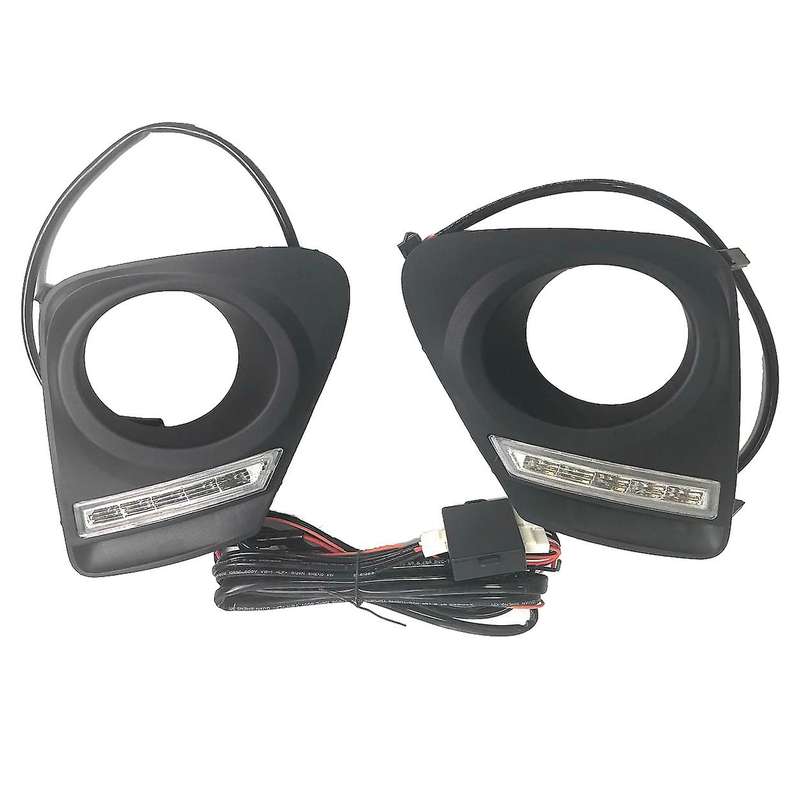 2Pcs LED Daytime Running Lights for 2010-2013 DRL Fog Lamp Cover Light