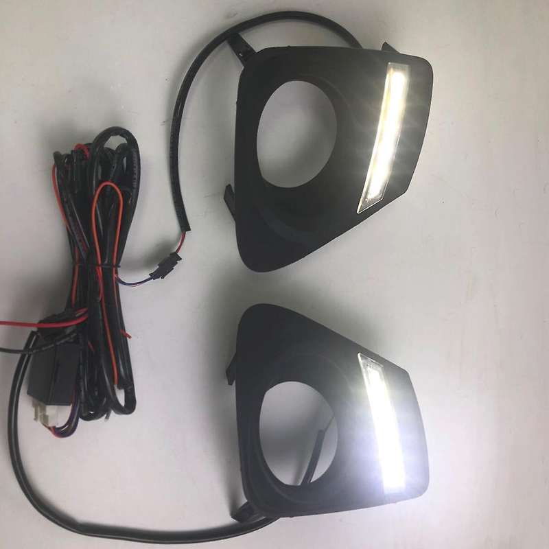 2Pcs LED Daytime Running Lights for 2010-2013 DRL Fog Lamp Cover Light