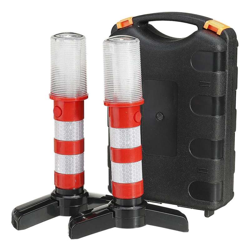 2Pcs LED Emergency Road Flash Flare Roadside Beacon Safety Strobe Warning