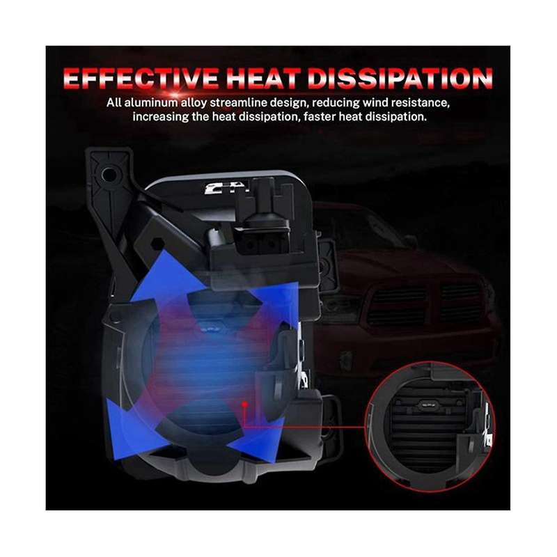 2PCS LED Fog Lights for Ram 1500 2013-2018 Front Bumper Fog Black 68104821AC, 68104820AC
