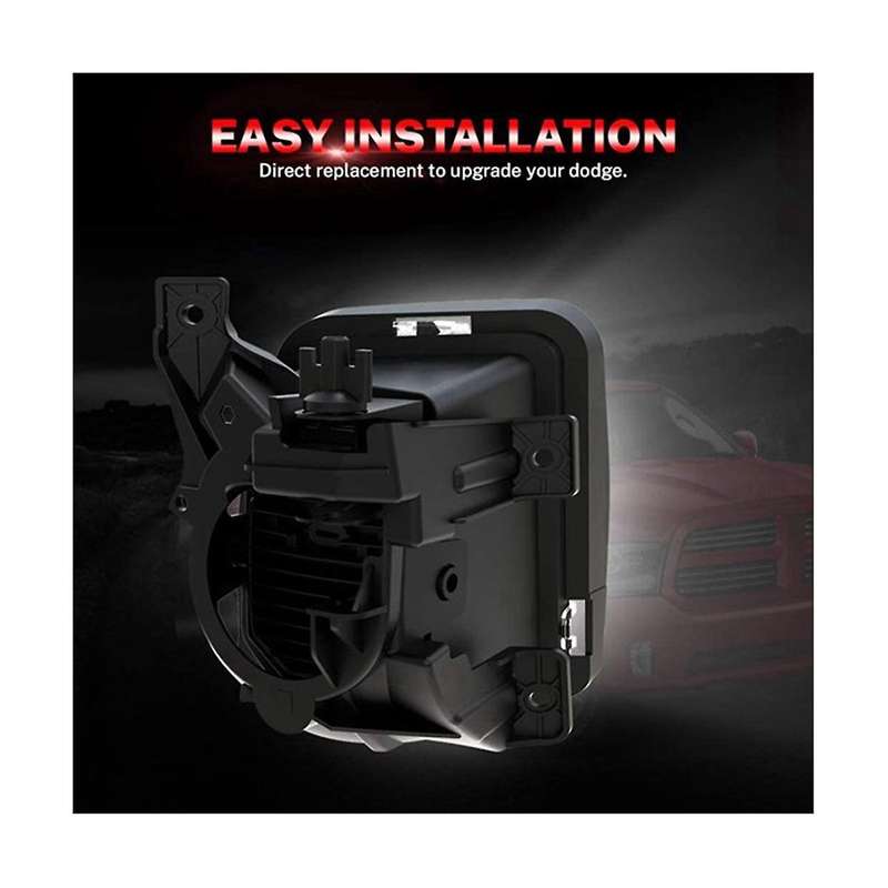 2PCS LED Fog Lights for Ram 1500 2013-2018 Front Bumper Fog Black 68104821AC, 68104820AC
