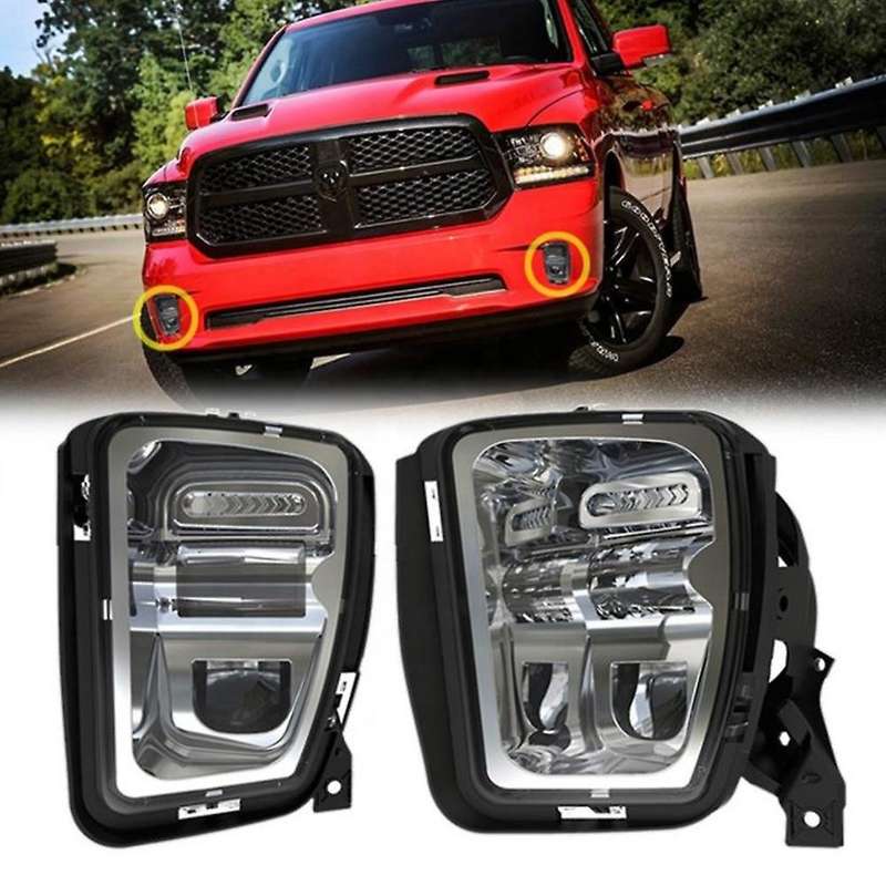 2PCS LED Fog Lights Lamps for Ram 1500 2013 2014 2015 2016 2017 Bumper Driving Fog Lamps Replacement
