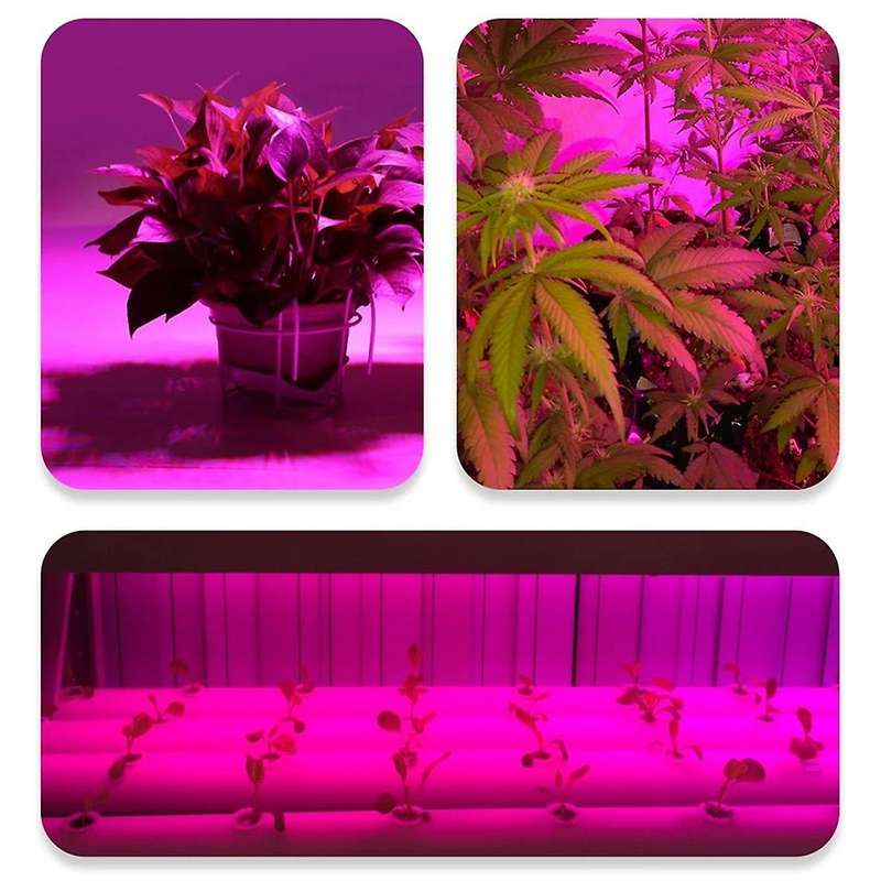 2Pcs LED Grow Light Bulb 18LED Full Spectrum 9W E27 Growing Bulbs for Indoor Hydroponics Flowers Pla