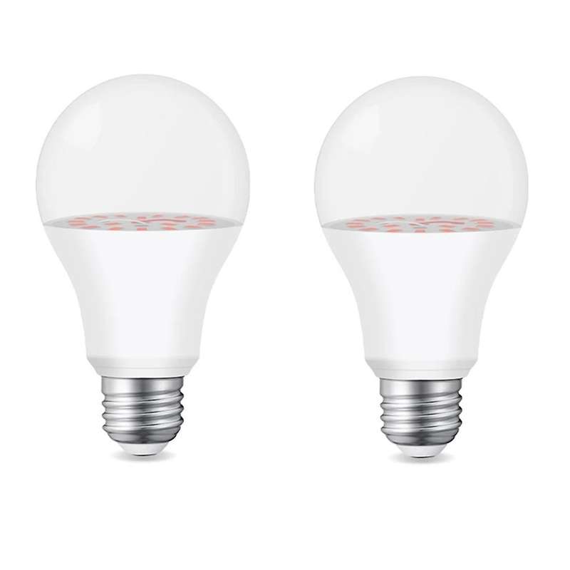 2Pcs LED Grow Light Bulb 18LED Full Spectrum 9W E27 Growing Bulbs for Indoor Hydroponics Flowers Pla