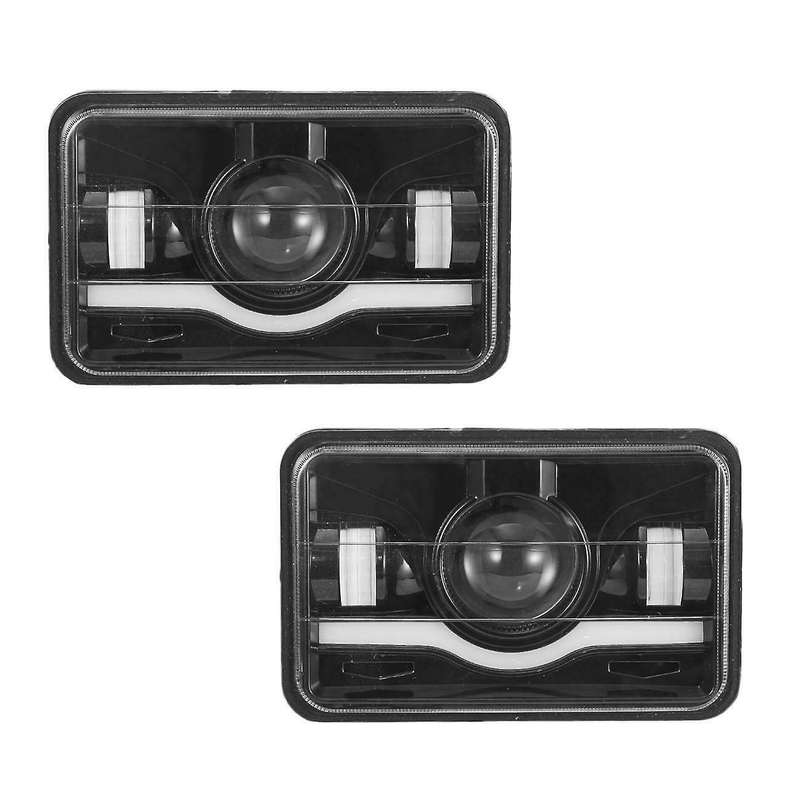 2PCS LED Headlights Hi/Lo Beam with DRL Square Work Lights Roof Light for /Off-Road/ATV/Truck, HL06-