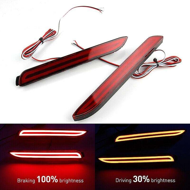2Pcs LED Rear Bumper Reflector Driving Brake Light Fit for Sienna Venza