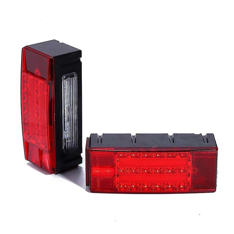 2PCS LED Lights with Side Lights for Trailer Truck Light Kit Parking Lights Turn Signal (Rectangle)