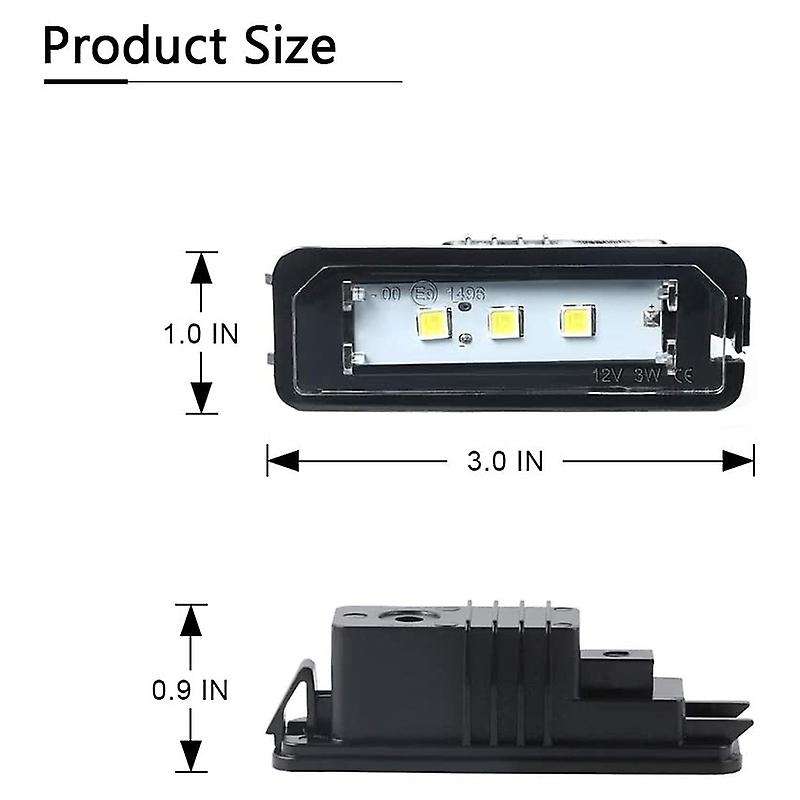 2Pcs LED License Plate Light Lamp Assembly for Golf - CC Rabbit