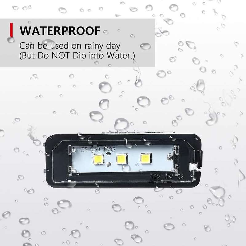 2Pcs LED License Plate Light Lamp Assembly for Golf - CC Rabbit