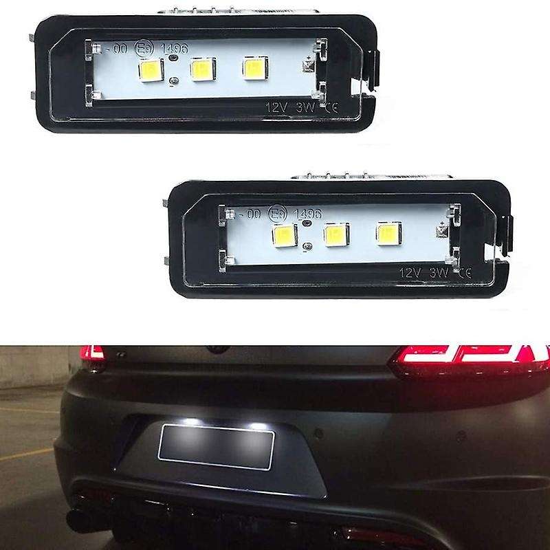 2Pcs LED License Plate Light Lamp Assembly for Golf - CC Rabbit