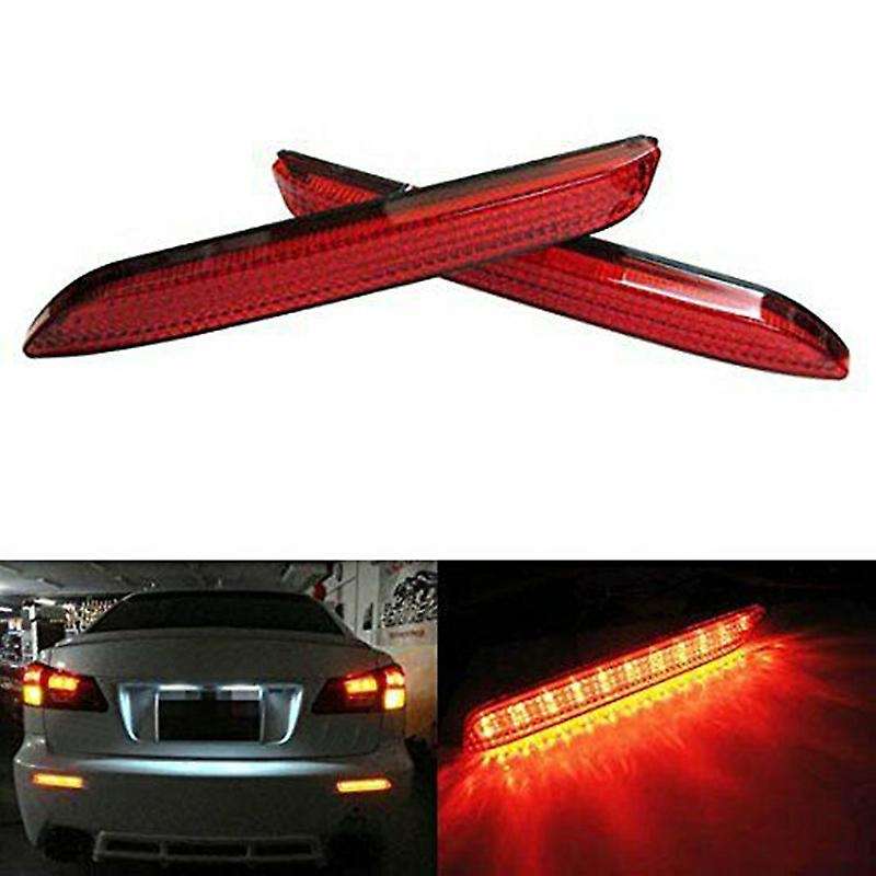 2Pcs LED Rear Bumper Light Reflector Brake Light for Sienna Venza RC250 RX300 GX470 NX200T