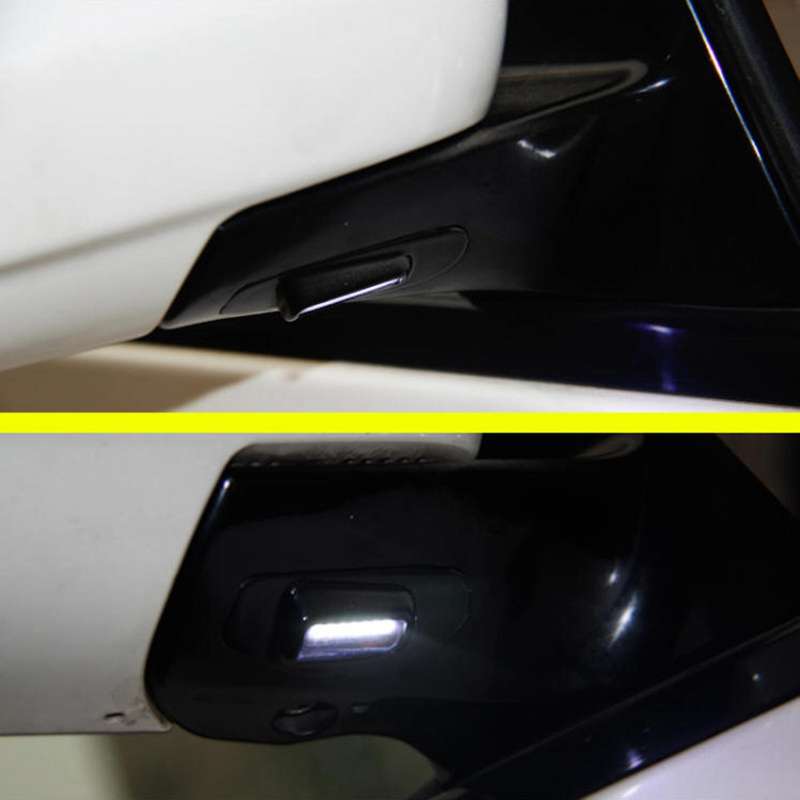 2PCS LED Rearview Puddle Light Under Side Mirror Welcome Lamp for Alphard 20 Series Vellfire II, Blu