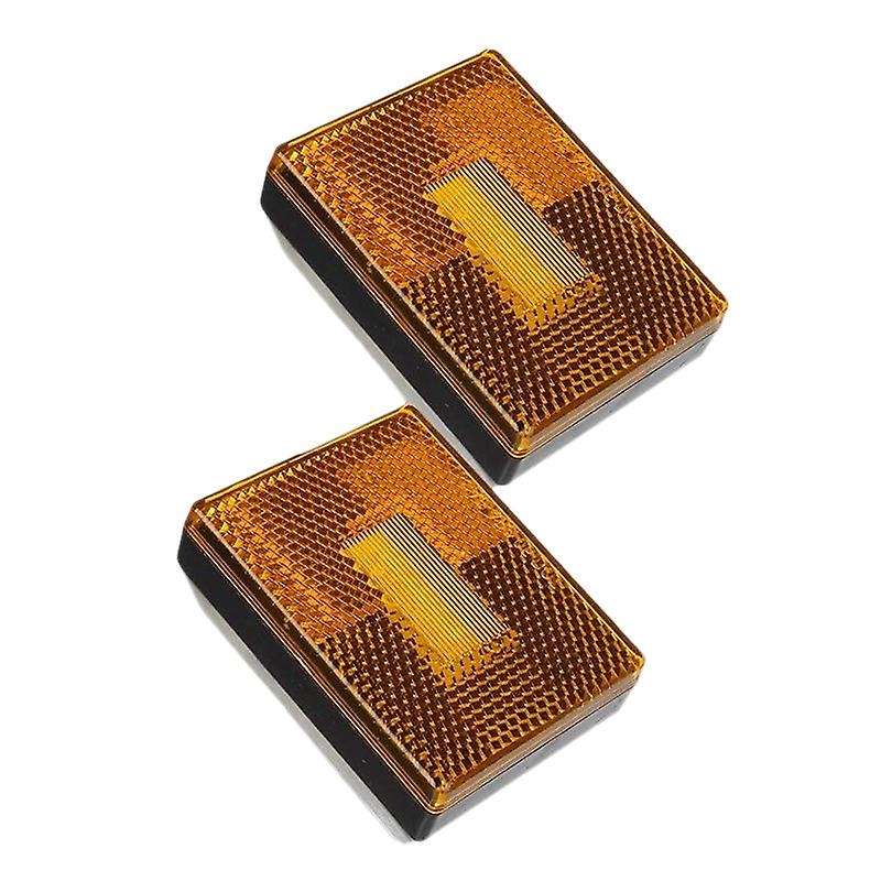 2Pcs LED Side Marker Lights, Square Stud Mount Trailer Clearance Reflex Running Lights for Truck RV