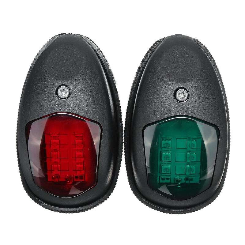 2Pcs LED Side Lights Signal Lamp Navigation Light Truck/Boat/Trailer/Van Red&Green