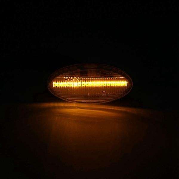 2Pcs LED Side Marker Turn Signal Light Indicator for 2 3 5 6 Bt-50 Mpv 2000-2013 Black