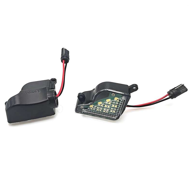 2Pcs LED Under Side Mirror Light Puddle Lamps for Octavia 3 5E 2 1Z Superb 3 B8 2 B6 Scout