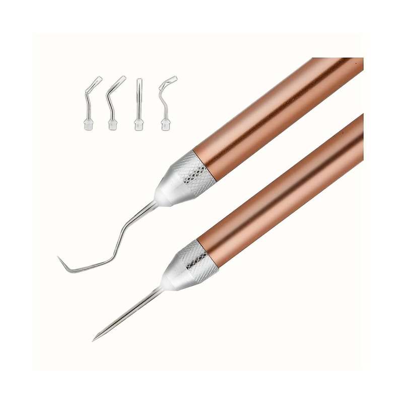 2Pcs LED Weeding Tools for Vinyl: Lighted Weeding Pen with Pin & Hook for Removing Tiny Vinyl Paper/