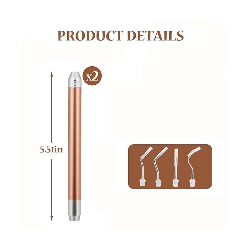 2Pcs LED Weeding Tools for Vinyl: Lighted Weeding Pen with Pin & Hook for Removing Tiny Vinyl Paper/