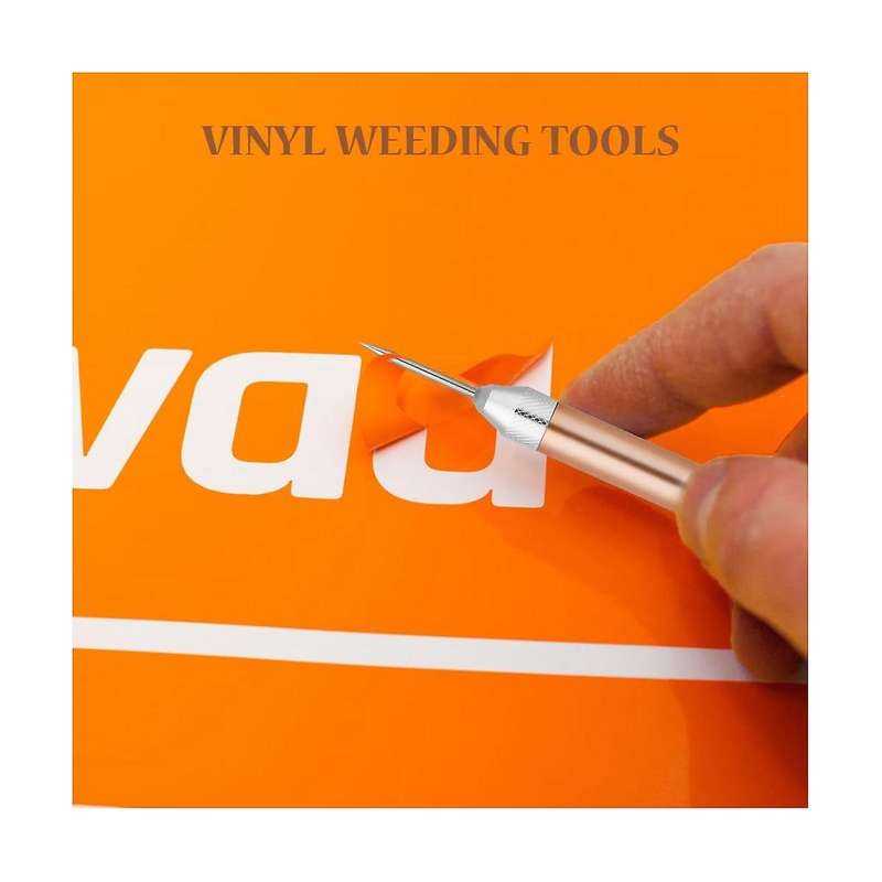 2Pcs LED Weeding Tools for Vinyl: Lighted Weeding Pen with Pin & Hook for Removing Tiny Vinyl Paper/