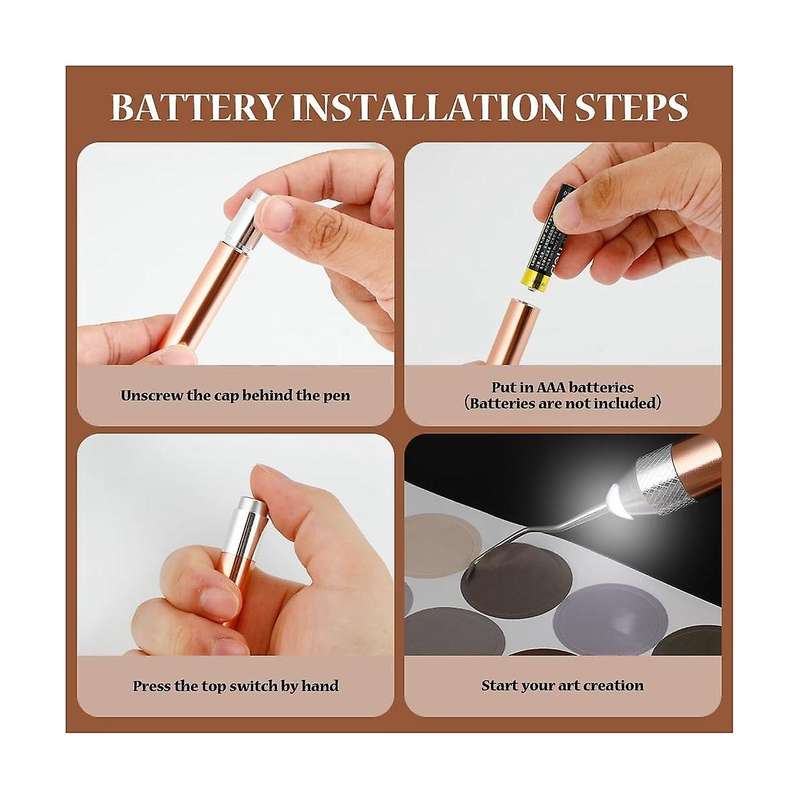 2Pcs LED Weeding Tools for Vinyl: Lighted Weeding Pen with Pin & Hook for Removing Tiny Vinyl Paper/