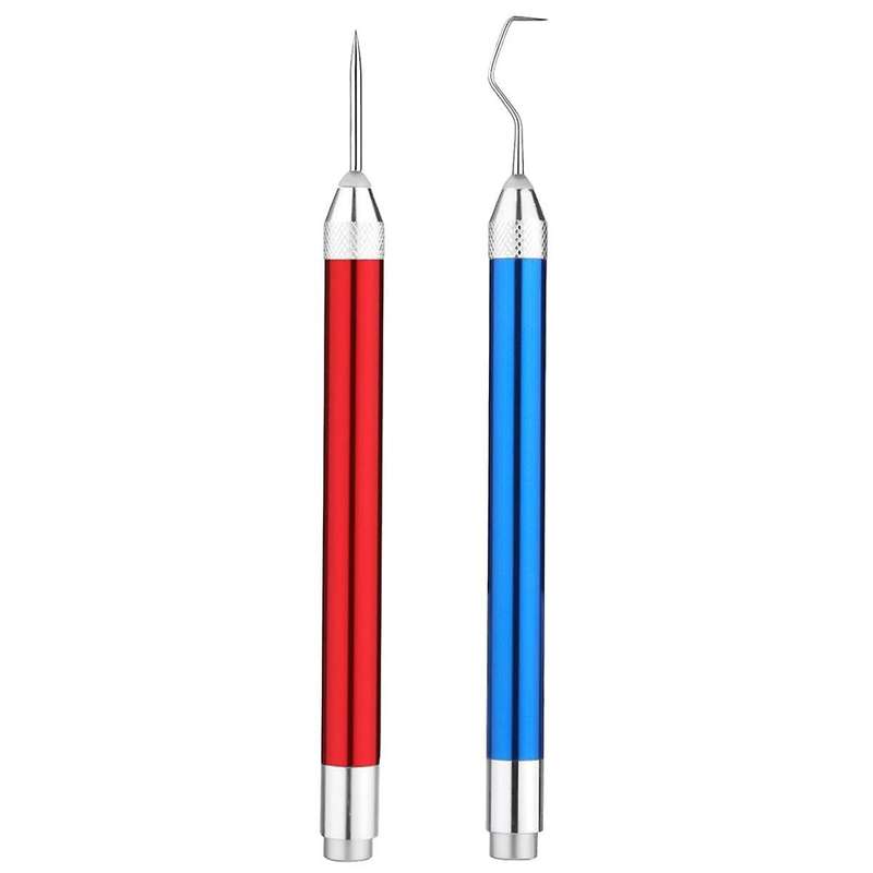 2Pcs LED Weeding Tools for Vinyl, Vinyl Weeding Tool with 2 Different Hooks Lighted Weeding Tool Cra