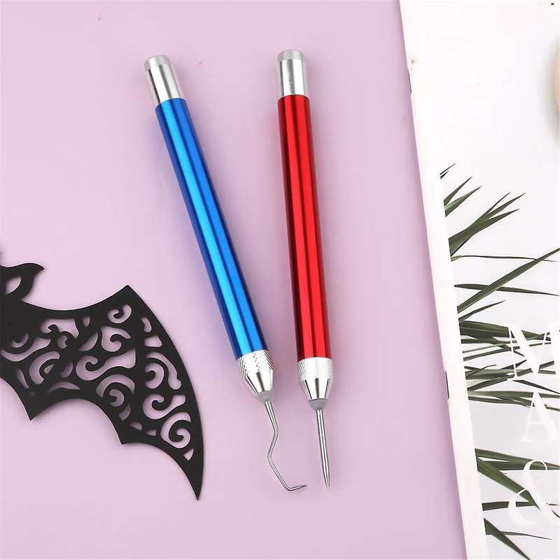 2Pcs LED Weeding Tools for Vinyl, Vinyl Weeding Tool with 2 Different Hooks Lighted Weeding Tool Cra