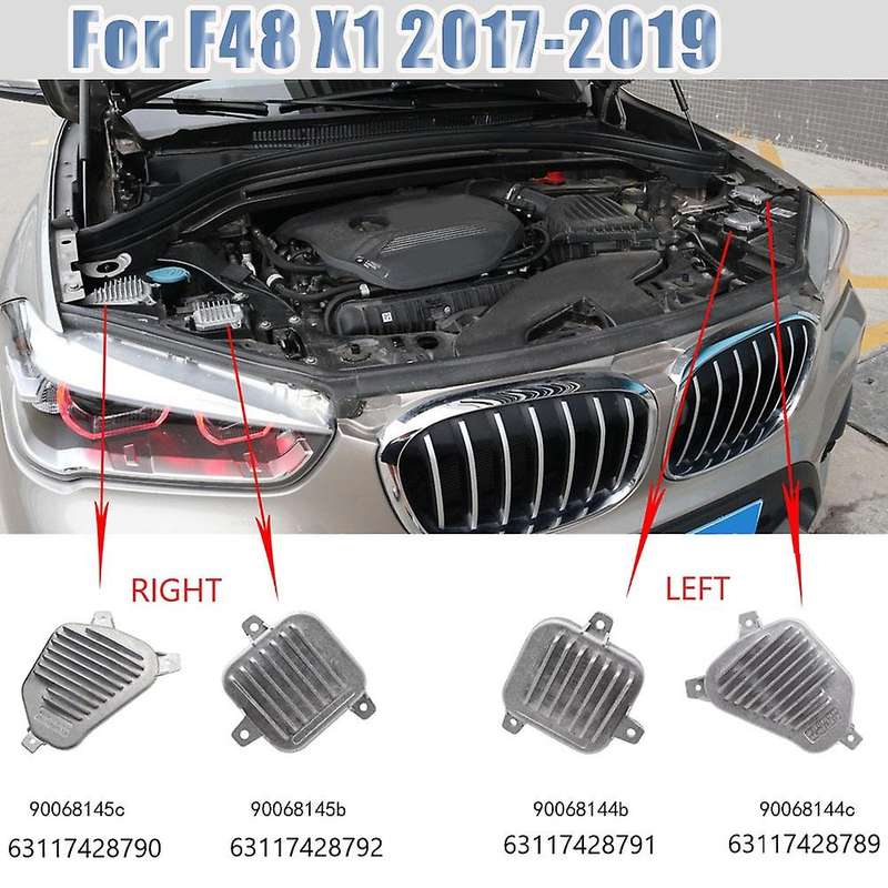 2Pcs Left Side for X1 F48 2017-2019 LED DRL Headlight Daytime Running Light Control Module 631174287