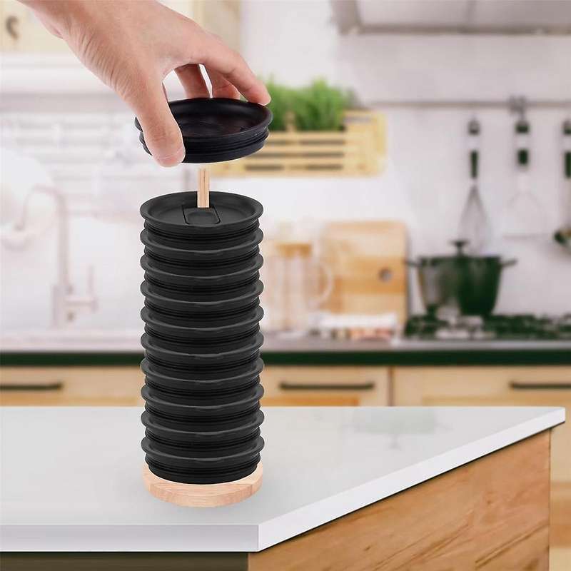 2pcs Lid Organizers, Space-saving Design Detachable Cup Lid Organizer Wooden Lid Storage Rack Stand
