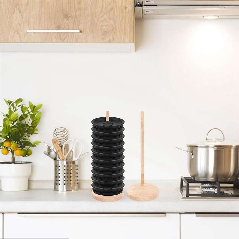 2pcs Lid Organizers, Space-saving Design Detachable Cup Lid Organizer Wooden Lid Storage Rack Stand