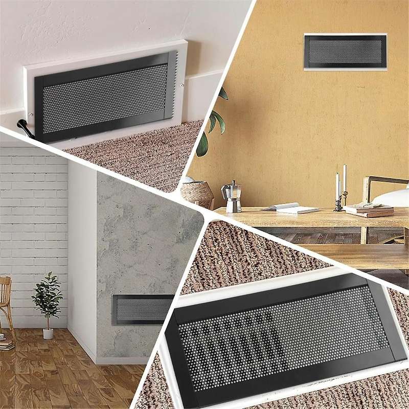 2Pcs Magnetic Floor Ventilation Cover 4x10Inch Air Ventilation Screen Cover PVC for Wall Ceiling Flo