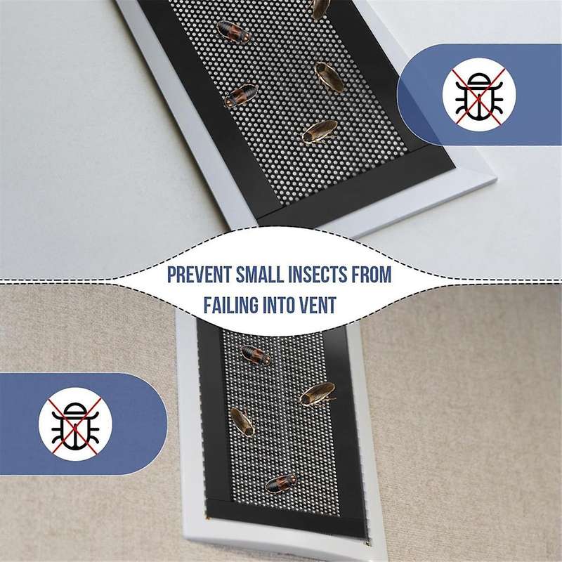 2Pcs Magnetic Floor Ventilation Cover 4x10Inch Air Ventilation Screen Cover PVC for Wall Ceiling Flo