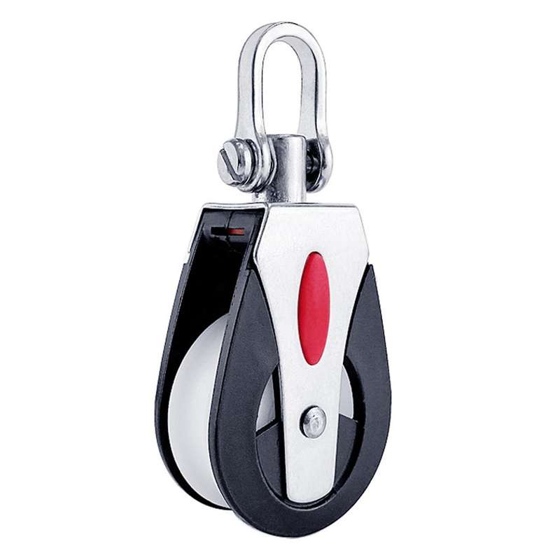 2Pcs Load Sheave Block Head Single Pulley Swivel Sailboat Plain Bearing Block Rope Runner Boat Acces