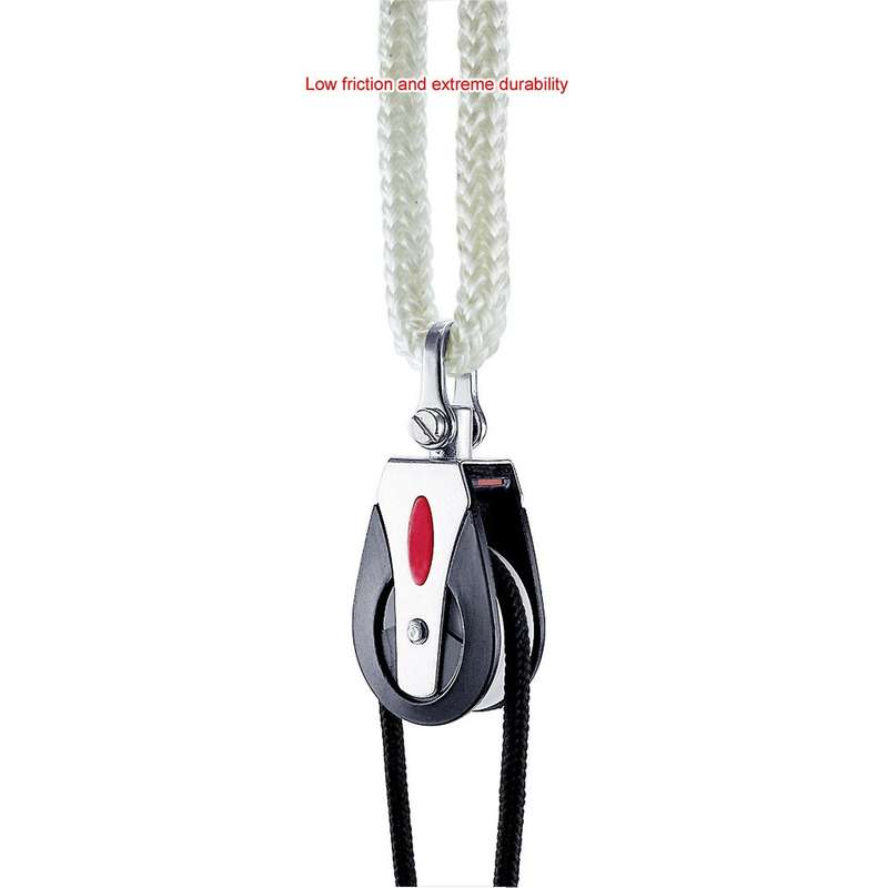 2Pcs Load Sheave Block Head Single Pulley Swivel Sailboat Plain Bearing Block Rope Runner Boat Acces