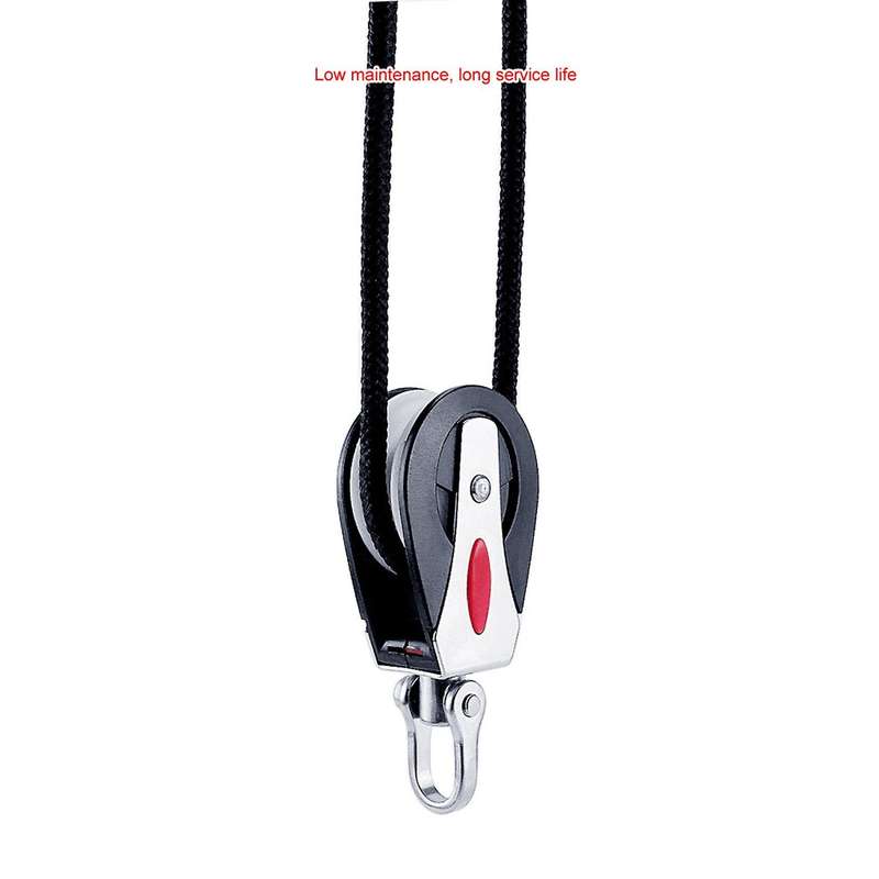 2Pcs Load Sheave Block Head Single Pulley Swivel Sailboat Plain Bearing Block Rope Runner Boat Acces