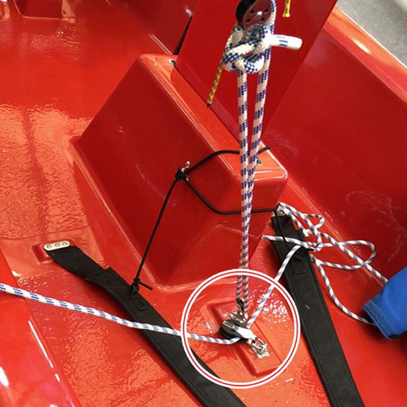 2Pcs Load Sheave Block Head Single Pulley Swivel Sailboat Plain Bearing Block Rope Runner Boat Acces