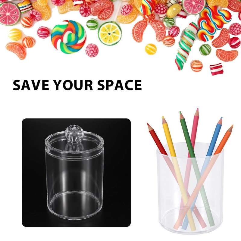 2pcs Makeup Organizer Storage Box Bathroom Accessories Cotton Swab Bath Salt Cotton Ball Acrylic St