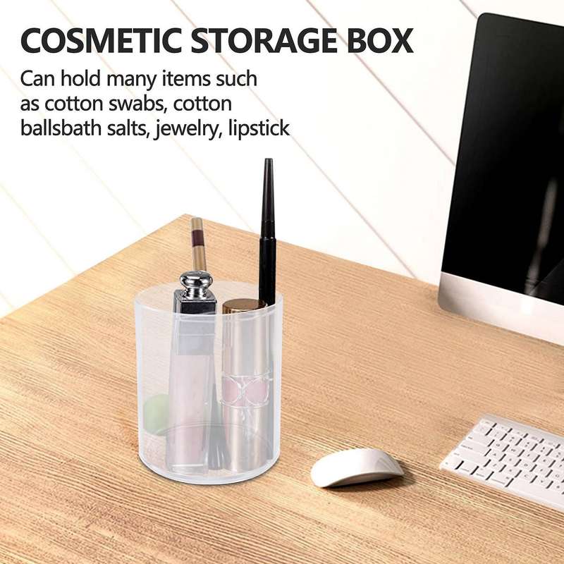 2pcs Makeup Organizer Storage Box Bathroom Accessories Cotton Swab Bath Salt Cotton Ball Acrylic St