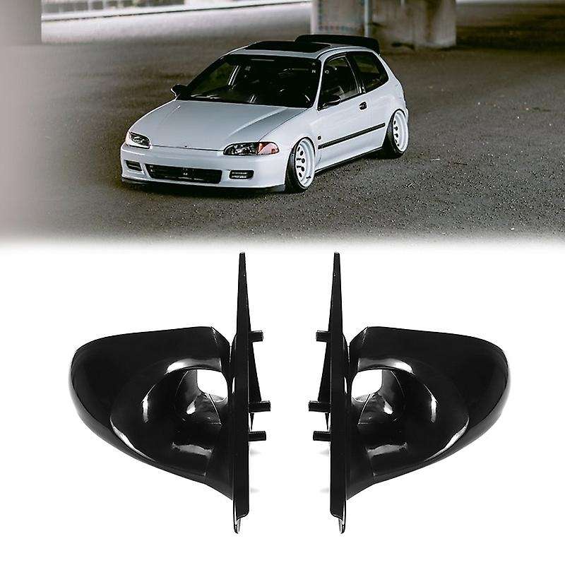 2Pcs Manual Adjustment Car Rear View Wing Side Mirror for Eg 2Dr 1992-1995 Black