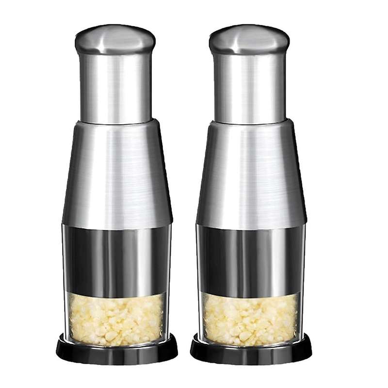 2PCS Manual Pressed Chopper Manual Pressed Chopper Manual Pressed Garlic Chopper Mini Manual Presse