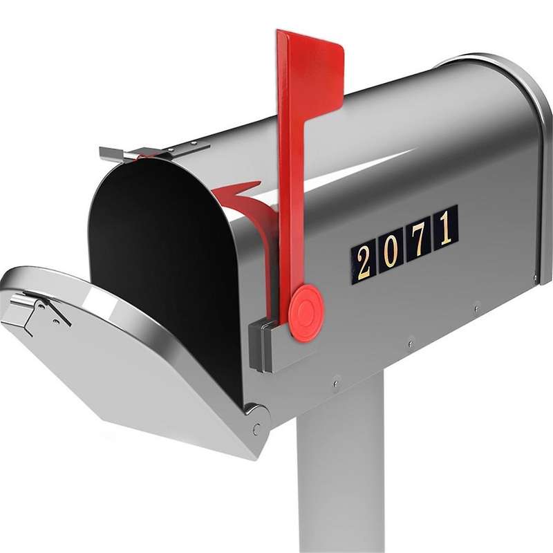2Pcs Mailbox Flag Replacement Metal Mailbox Flag Replacement Kit Red Flag for Mailbox, Outside Mailb